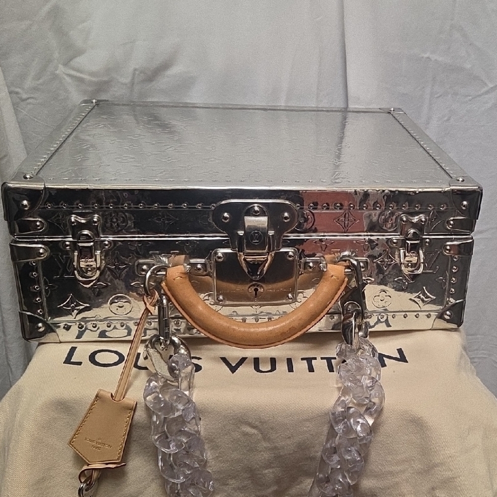 Louis Vuitton Silver and Tan Travel Bag - Picture 3 of 15